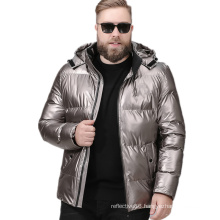 OEM Custom Reflective Puffer Jacket Mens Down Coat